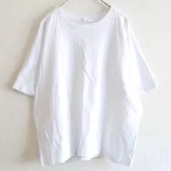 ユニクロ　ドルマンT 半袖　ドルマンスリーブ　クルーネック　白　L トップス