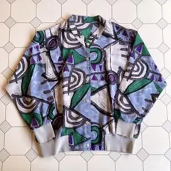 used レトロ アート 総柄 シャツ古着 ヴィンテージ vintage