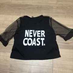 170サイズNEVER COAST. メッシュスリーブ クロップトップ