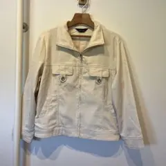 白色ジャケット上着　無地シンプル　カーディガン長袖