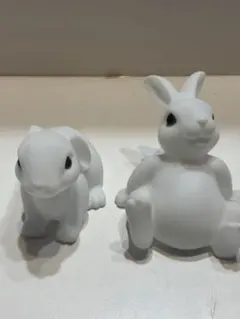 LEDライト付きウサギフィギュアセットレインボーカラーに光ります。即日発送