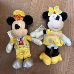 ミッキー ミニー ぬいぐるみバッジ　東京ディズニーランド　30周年