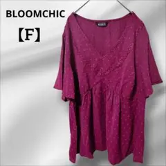 ★美品★BLOOMCHIC【F】 ラズベリーカラーチュニック 半袖