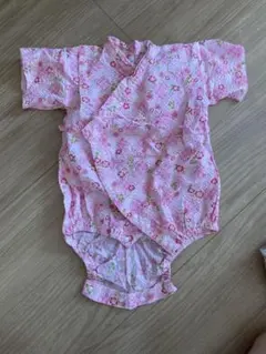 美品 甚平 ロンパース 女の子 80cm