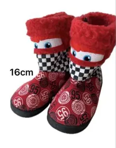 ディズニー カーズ スノーブーツ 16cm マックイーン キッズ ムートンブーツ