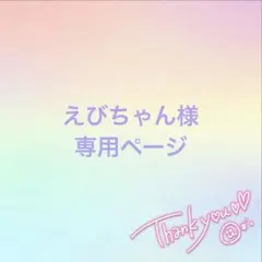 えびちゃん様専用ページ✯