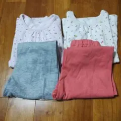 120cm　花柄パジャマセット★記名なし　春秋物