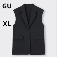 【未使用品】　ジーユー　オーバーサイズテーラードベスト　ブラック　XL