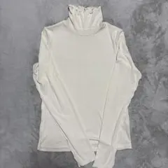 GU タートルネック Tシャツ Sサイズ アイボリー