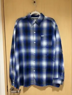 CalTop 青系チェック ネルシャツ XL