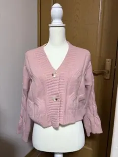 SHEIN カーディガン ピンク 制服 ニット