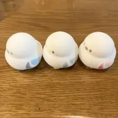 シマエナガ ソフビ マスコット 3個セット