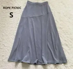 ROPEPICNIC ロペピクニック　フレアロングスカート　S グレーブルー