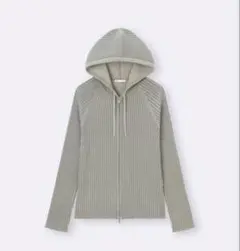 16日まで出品　リブニットダブルジップパーカ