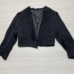 ブラック クロップドジャケット