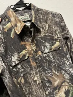 古着★FieldStaff 迷彩柄 長袖シャツ　M リアルツリー