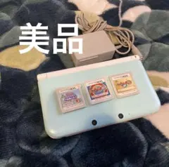 【美品】ニンテンドー3DSLL ミント×ホワイト ソフト付き