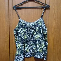 花柄 キャミソール ブラック イエローのサムネイル