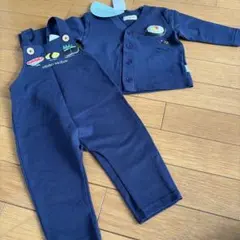 キッズ 70 オーバーオール　カーディガン