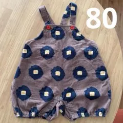 MARKEY'S マーキーズ 花柄 コーデュロイ オーバーオール 80cm