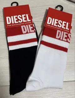 DIESEL SKM-RAYロゴクルーソックス 靴下 M 2足セットのサムネイル
