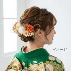 髪飾り【6416】ドライフラワー　結婚式　成人式　卒業式　七五三　前撮　振袖　袴