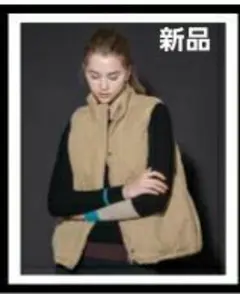 ベージュ 中綿ベスト