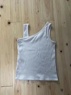 アイボリー リブタンクトップ Mサイズ