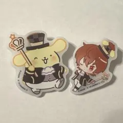 うりとポムポムプリンのコラボ　アクリルヘアクリップ
