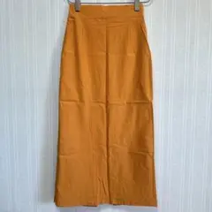 【SENSE OF PLACE】ストレッチサスツキハイウエストスカート　オレンジ