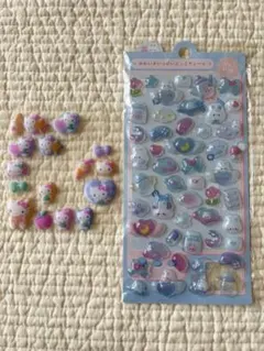サンリオ　コットンパフィシール　キティちゃん おまけシール付き