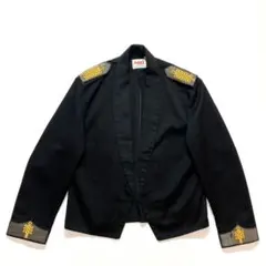 70s USA製 S&H ミリタリー テーラードジャケット 40 黒 カフス仕様