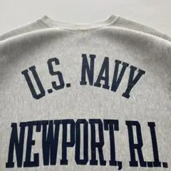 美品 US.NAVY アメリカ海軍 90's チャンピオン リバースウィーブ