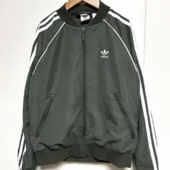 アディダスオリジナルス　adidas トラックジャケット　カーキ　ブルゾン　Mのサムネイル