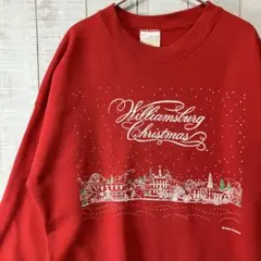 古着　90s 長袖　スウェット 裏起毛　プリント　アメカジ ゆるだぼ