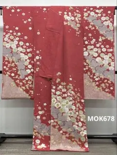 振袖 仮絵羽 舞台衣装 銀通し 金彩 辻ヶ花 正絹 未仕立て品 MOK836