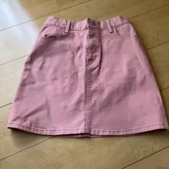 綿混サーモンピンクスカートのサムネイル