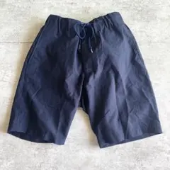 P*中様 ハーフ ショートパンツ ドローコード ネイビー S ノームコア シンプのサムネイル