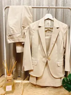 スーツカンパニー　destyle ベージュ スーツ3点セット
