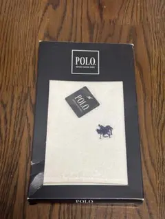 POLO タオルハンカチ ホワイト ロゴ刺繍のサムネイル