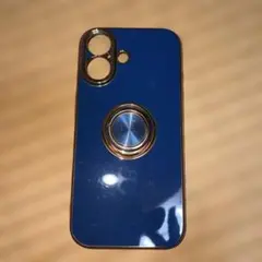 スマホケース バンカーリング付き ネイビーiPhone17