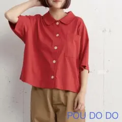 【未使用品】POU DOU DOU 5分袖カットソーシャツのサムネイル