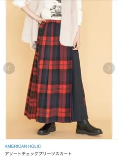 AMERICAN HOLIC チェックプリーツスカート