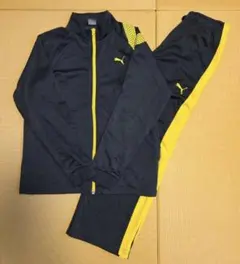 PUMA ストライプジャージセット ネイビー/黄色 - メルカリ