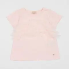 プティマイン チュールフリルAラインTシャツ ピンク 90cm