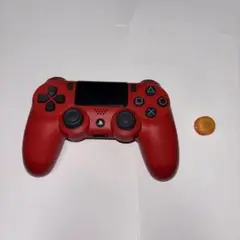 SONY DUALSHOCK 4 レッド コントローラー　フリーク付き