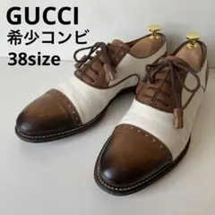 GUCCI グッチ スウェード レースアップローファー シューズ 7 1/2 