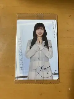 k　日向坂46 河田陽菜 サイン入り生写真 ネイビーサンタ 日向坂46 河田陽菜 直筆サイン入り生写真 サンタ衣装 エルッパ様