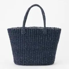 未使用 タグ付き　無印良品　アバカトートバッグ　かごバッグ　ブルーのサムネイル