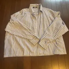 kutir ストライプシャツ 長袖 ブルーのサムネイル